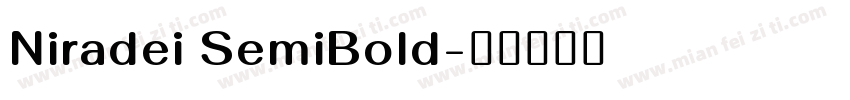 Niradei SemiBold字体转换